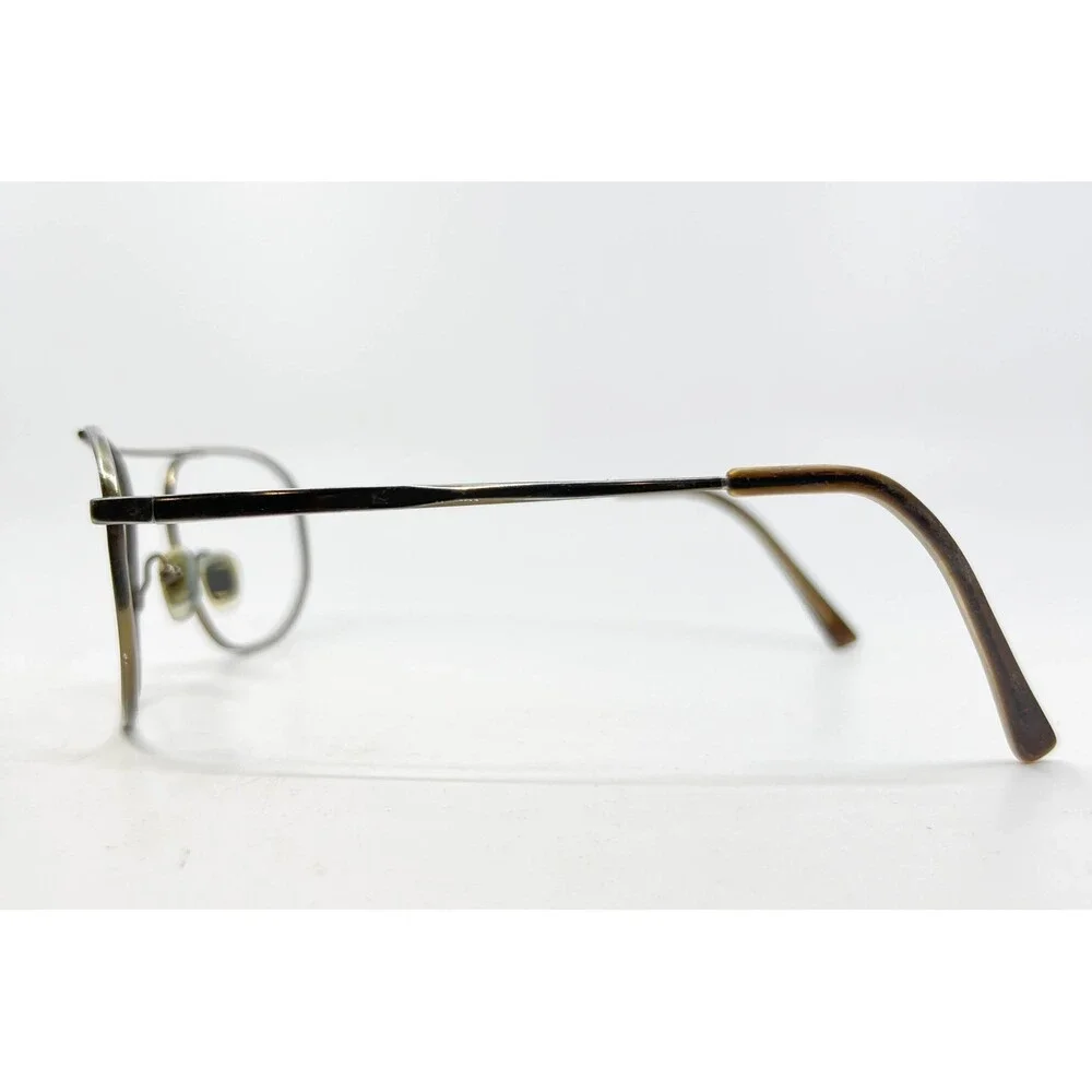 Hilco Eyeglass Frames Mens Gold Aviator Z87-2 Safety SG 601 145 52mm